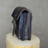 Kožená kapsa smart na výšku s kombinovaným zapínáním